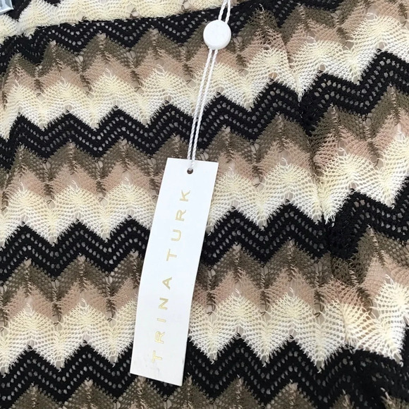 Trina Turk Women’s Perleen Zipzag Wid-Leg Pants Summer Spring Beach NWT Size S - Picture 6 of 11